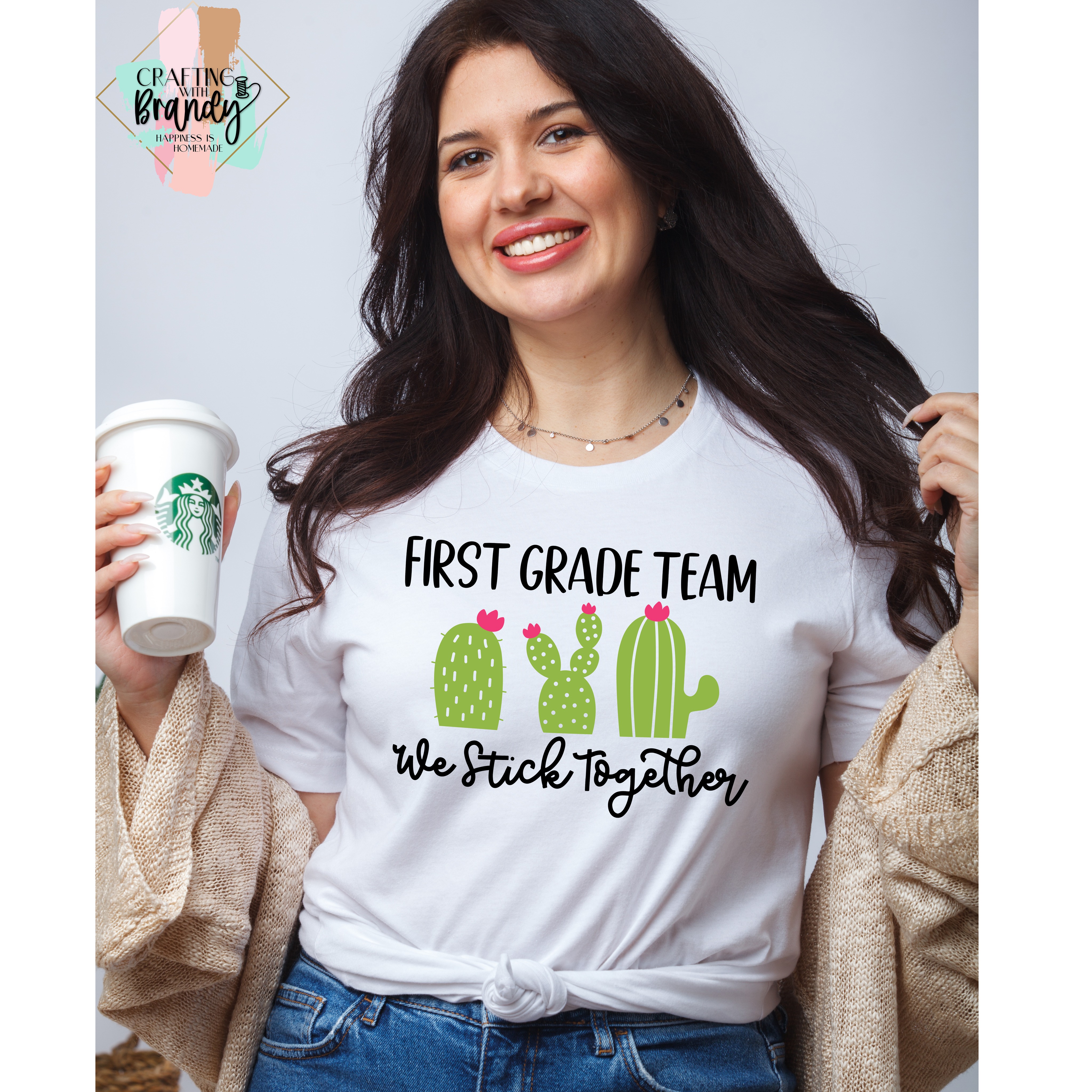 First Grade Team We Stick Together Cactus Shirt