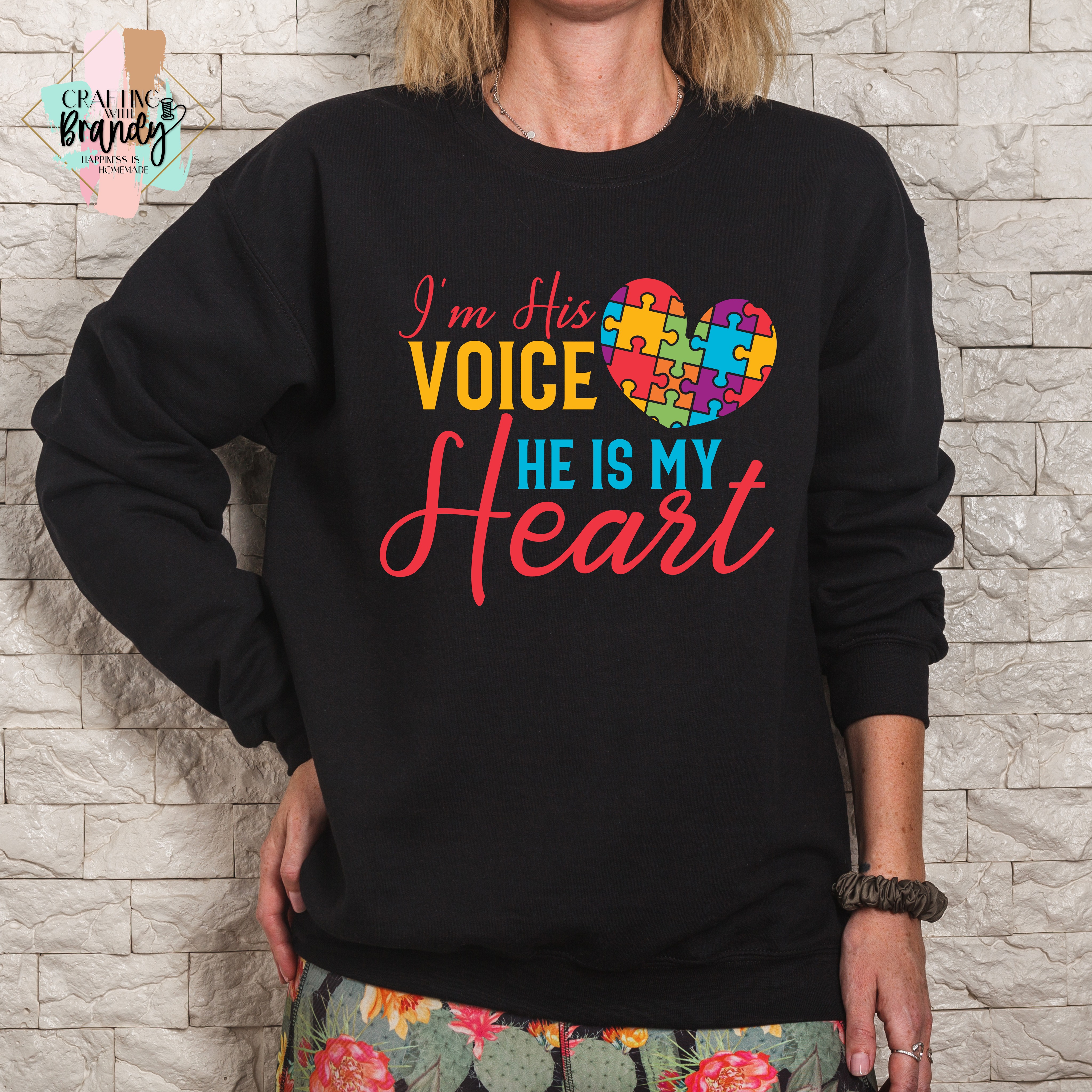 I'm His Voice He is My Heart Sweatshirt