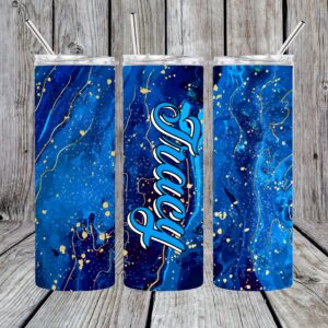 Blue Agate Personalized Sublimation Tumbler