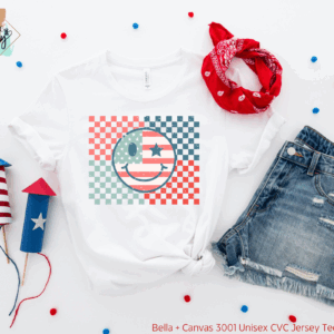 Checkered Smiley Face Flag Shirt