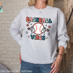 Baseball Vibes Peace Sweatshirt