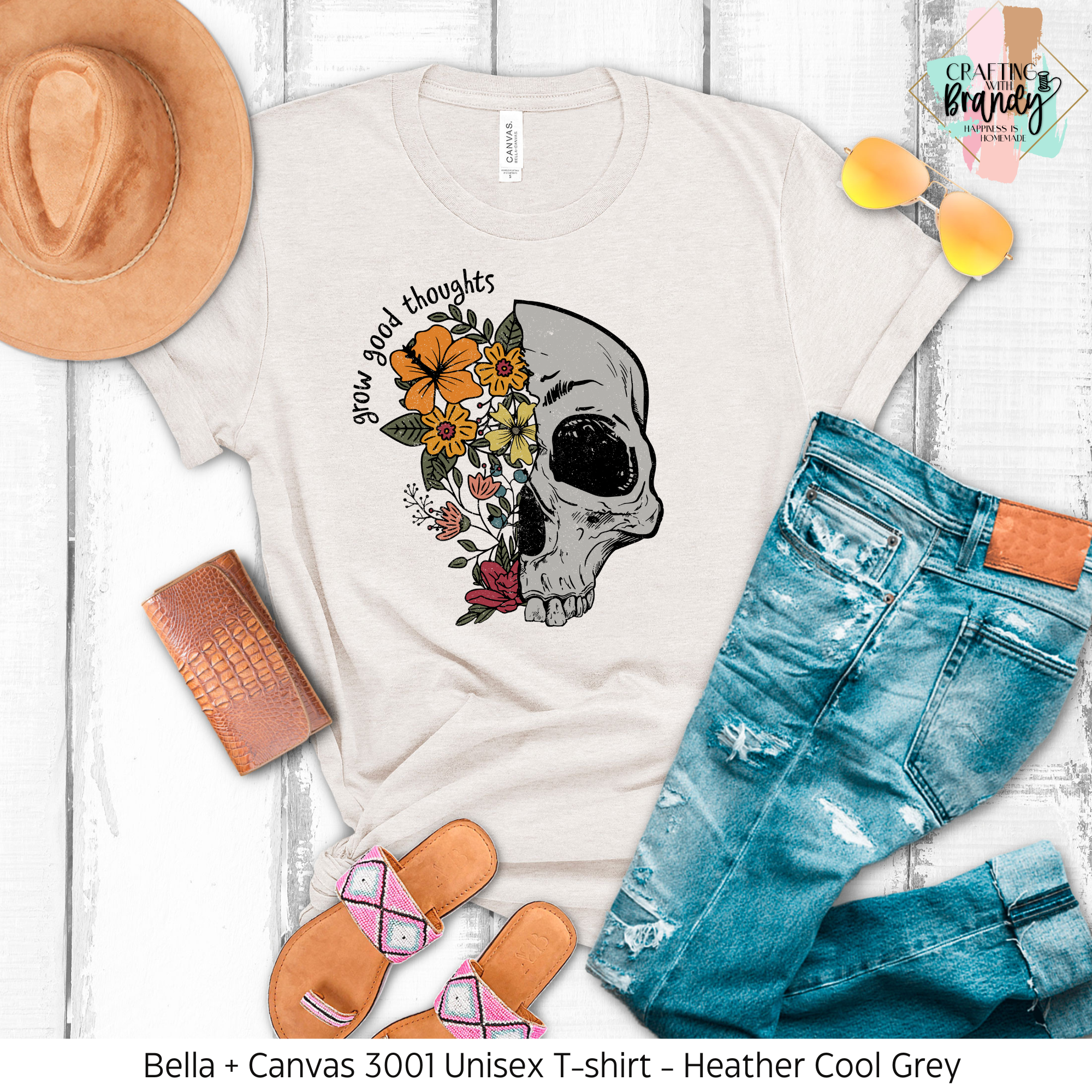 Grow Good Thoughts Skull Shirt