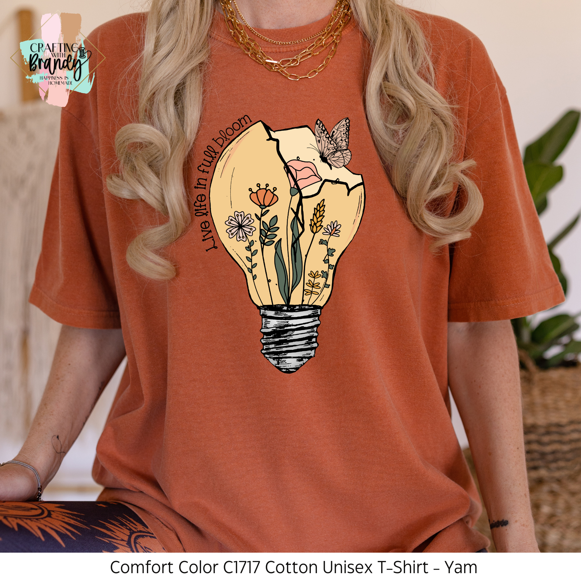 Live Life in Full Bloom Lightbulb Shirt