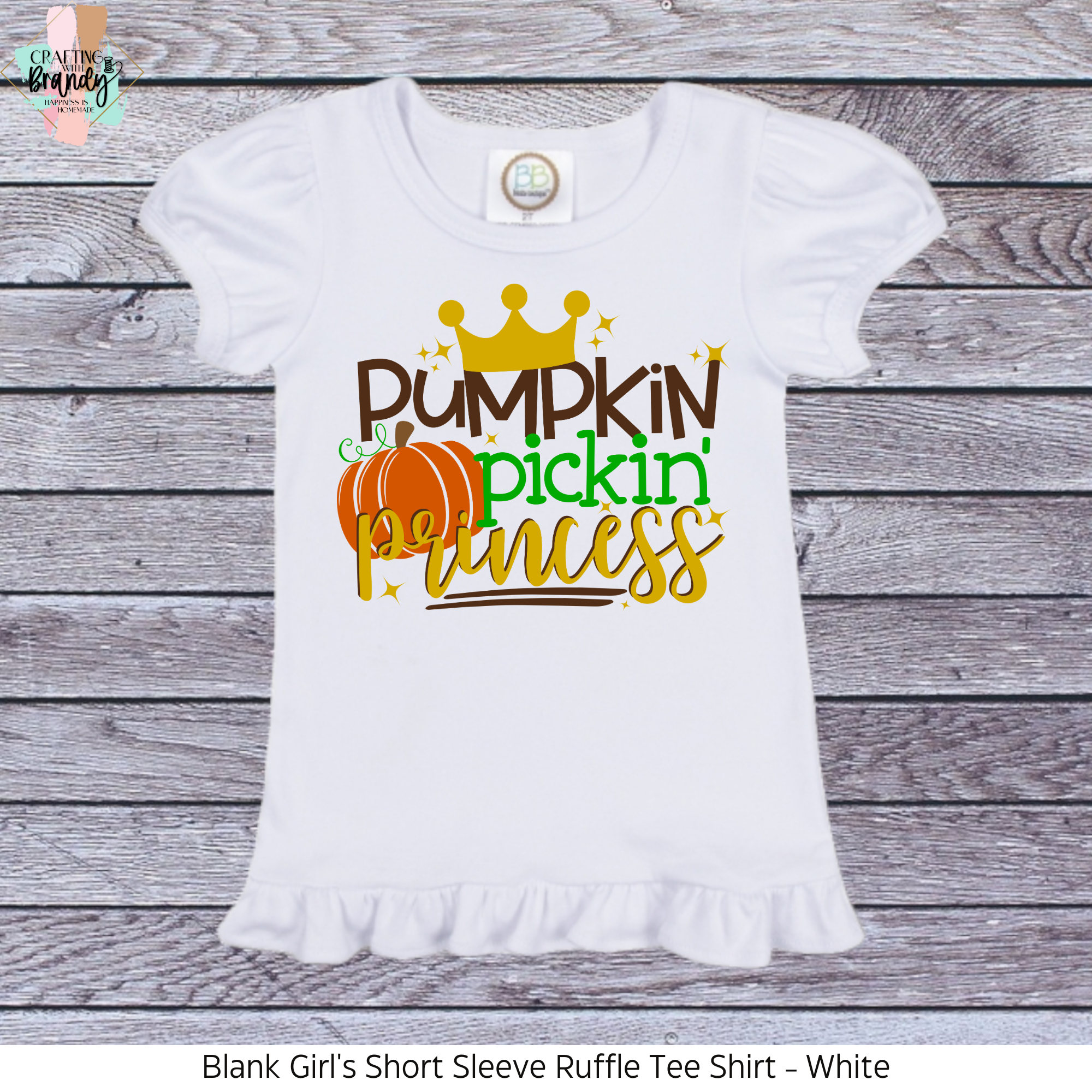 Pumpkin Pickin' Princess Youth Ruffle Shirt