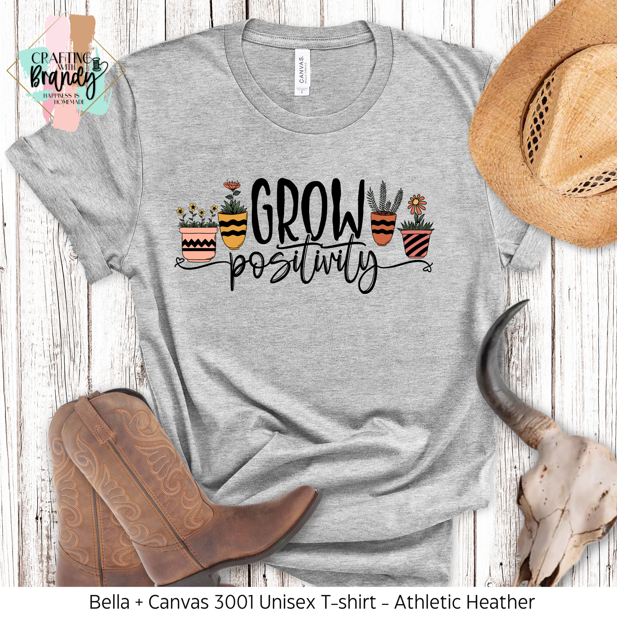 Grow Positivity Flower Pots Shirt