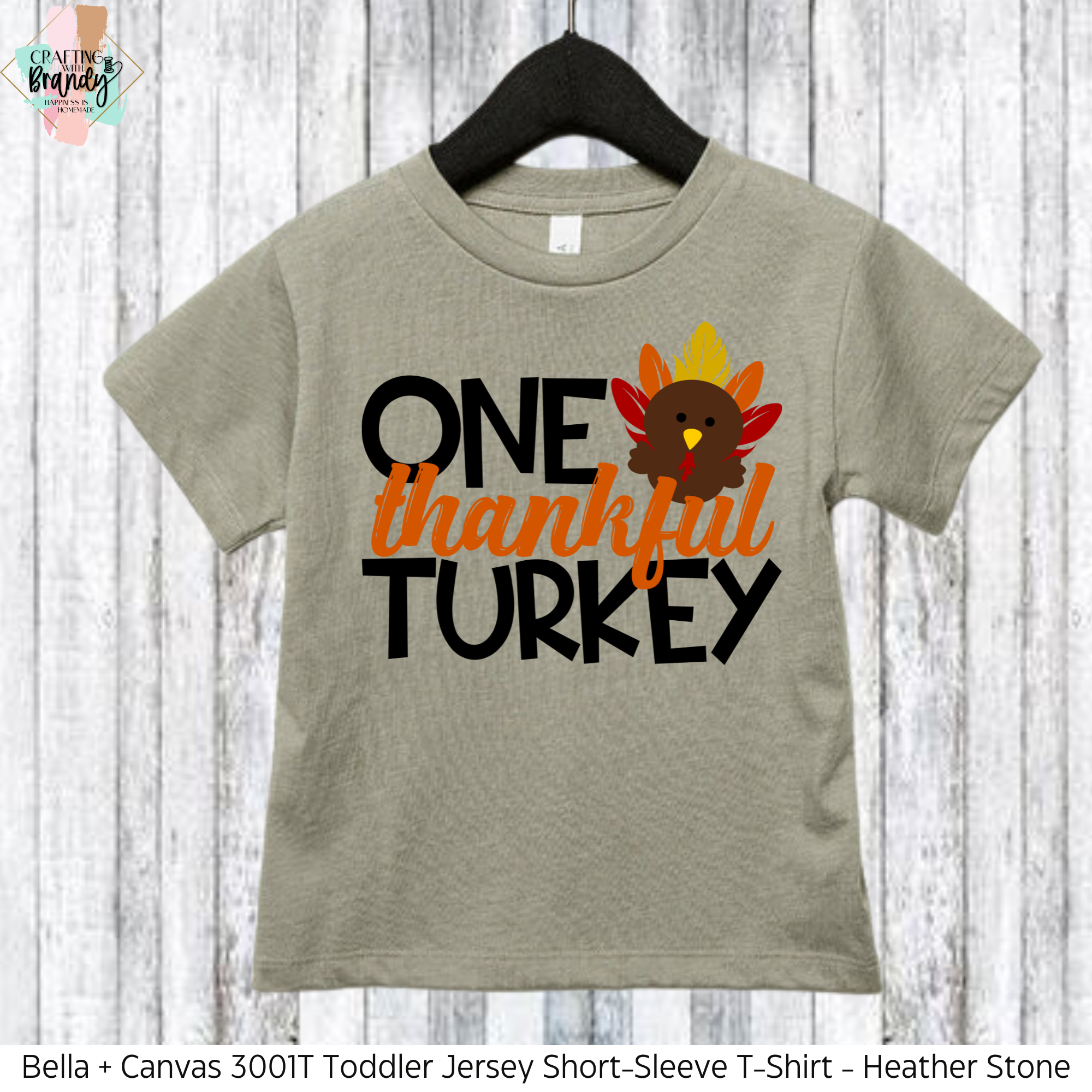One Thankful Turkey Toddler Shirt