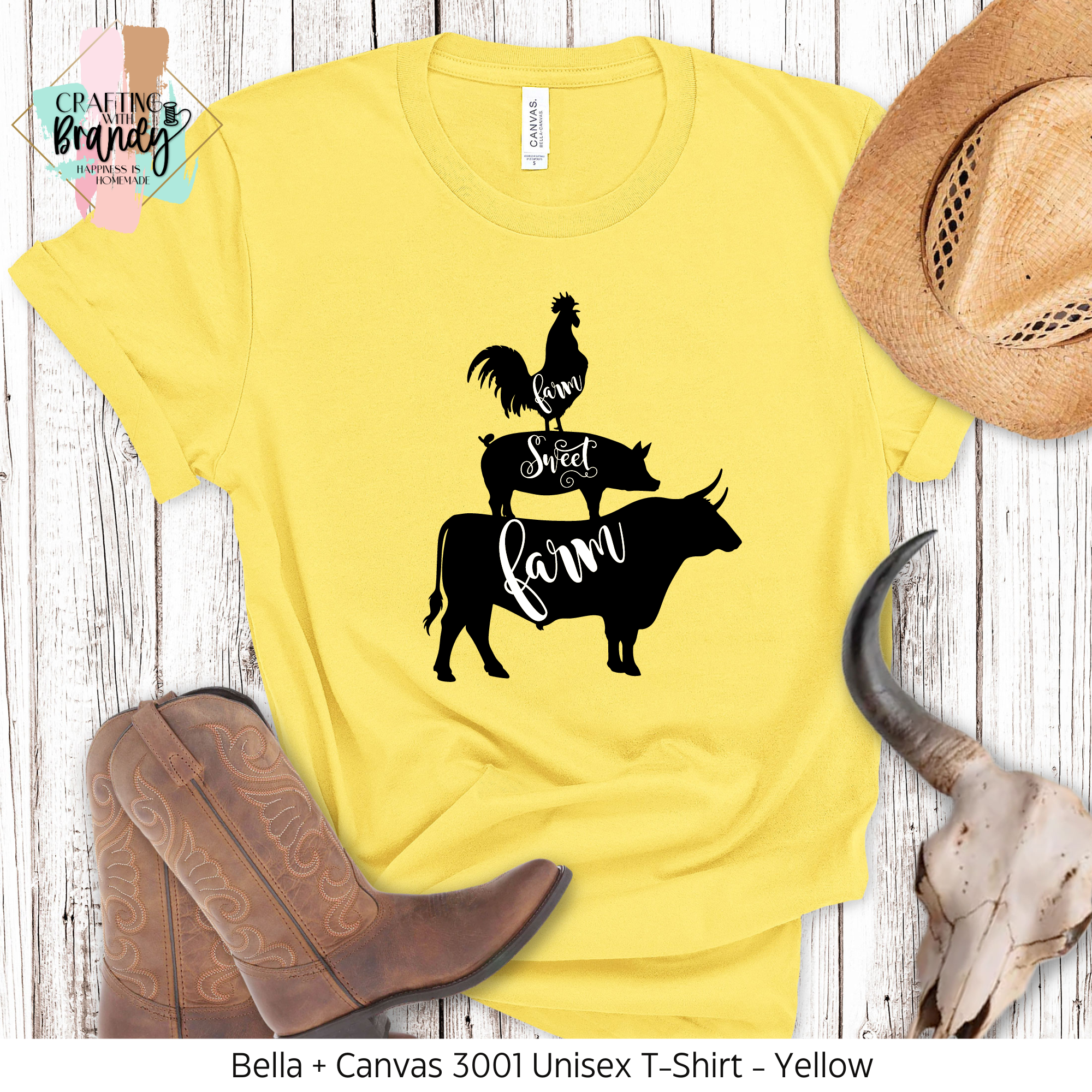 Farm Sweet Farm Rooster Pig Cow Shirt