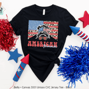 Messy Bun American Mama Shirt