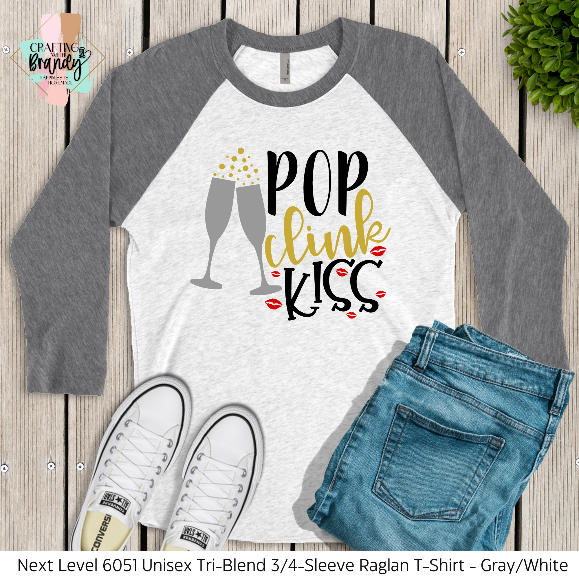 Pop Clink Kiss Raglan