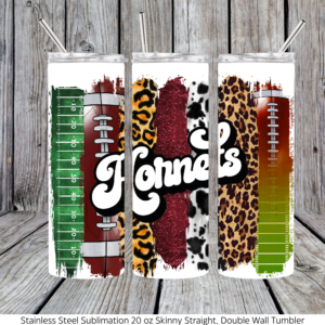 Hornets Football Brushstrokes 20 oz Skinny Tumbler
