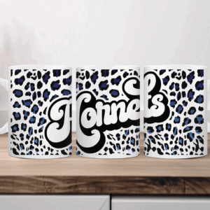 Hornets Blue Leopard Sublimation Coffee Mug