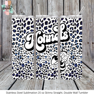Hornets Leopard Blue Sublimation Tumbler