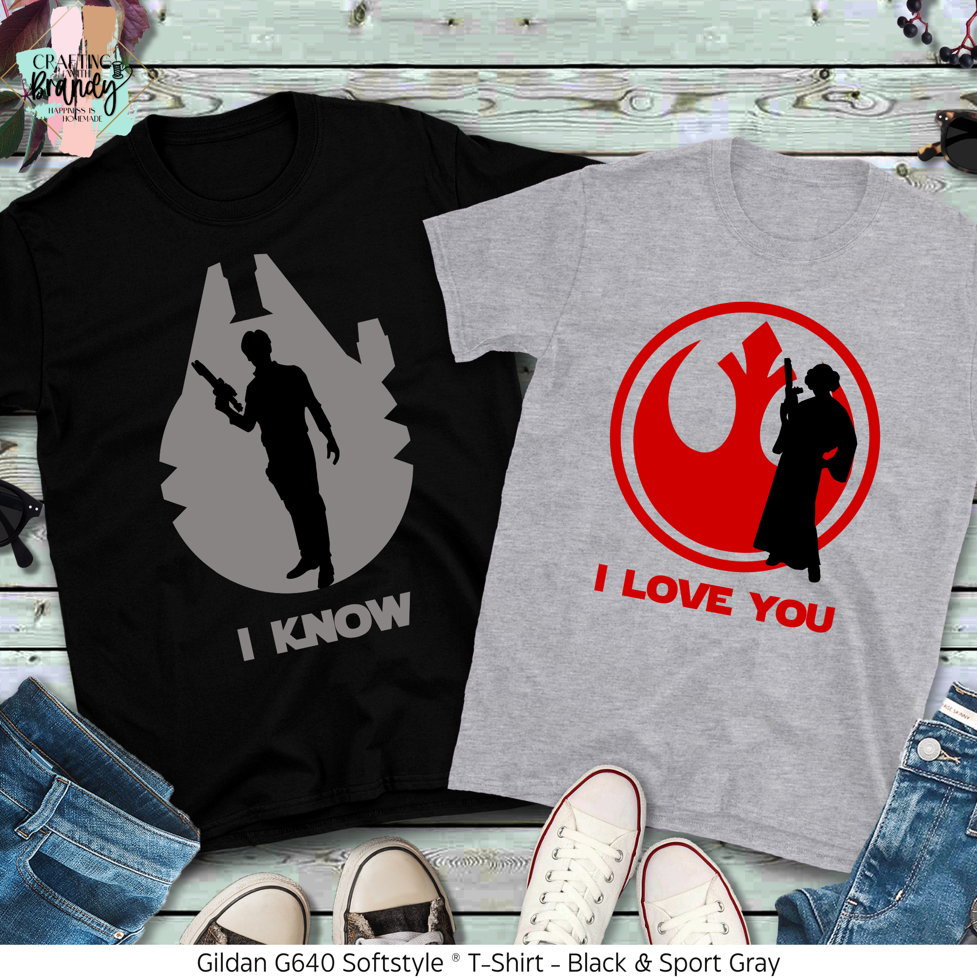 I Love You Princess Leia Star Wars Font Shirt