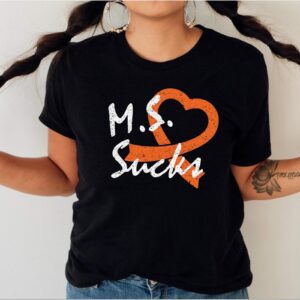 M.S. Sucks Distressed Ribbon Shirt