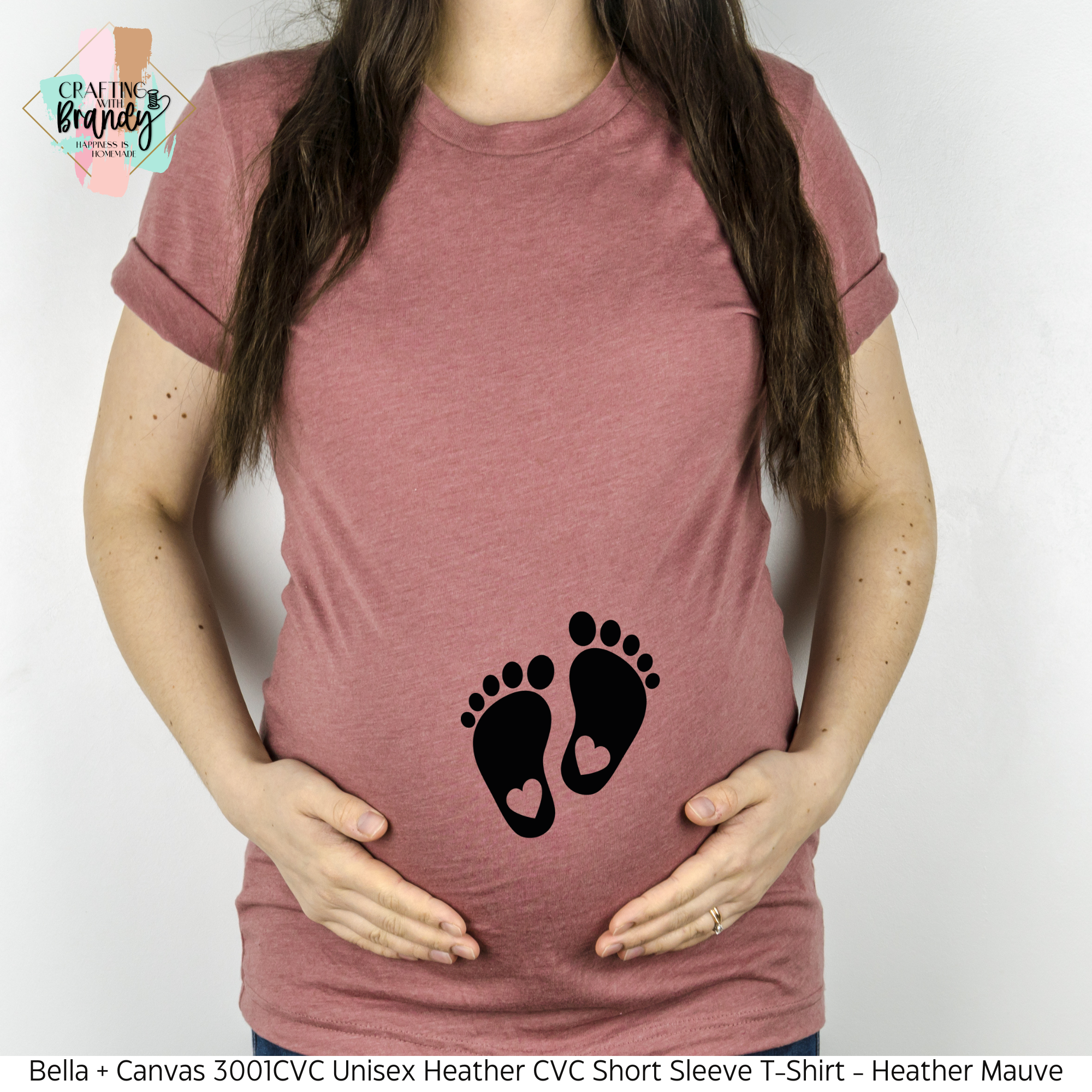 Baby Foot Print Heart Shirt