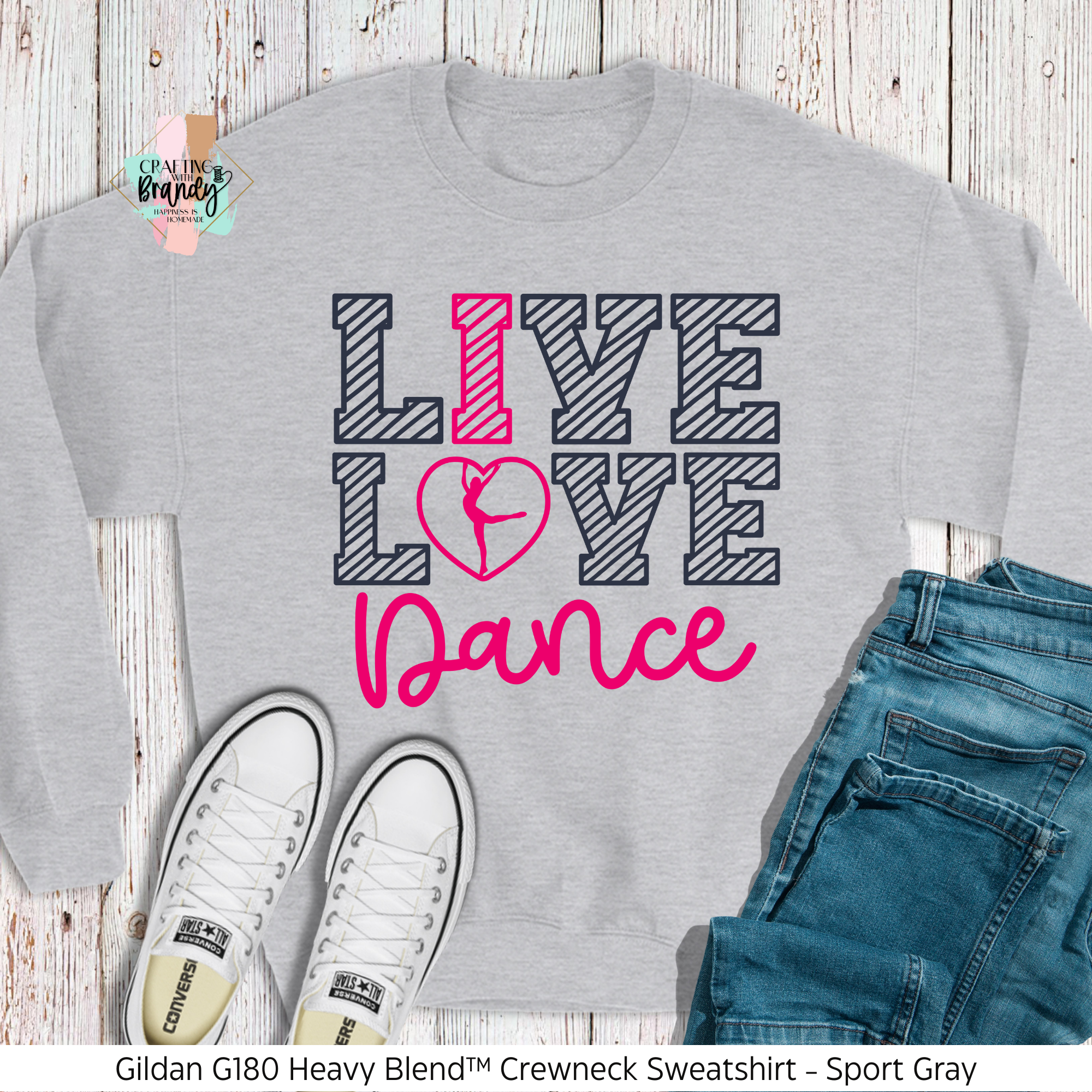 Live Love Dance Pink Sweatshirt