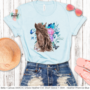 Horse Floral Blues Shirt