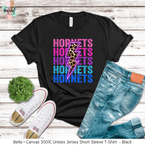 Hornets Neon Stacked Lightning Shirt