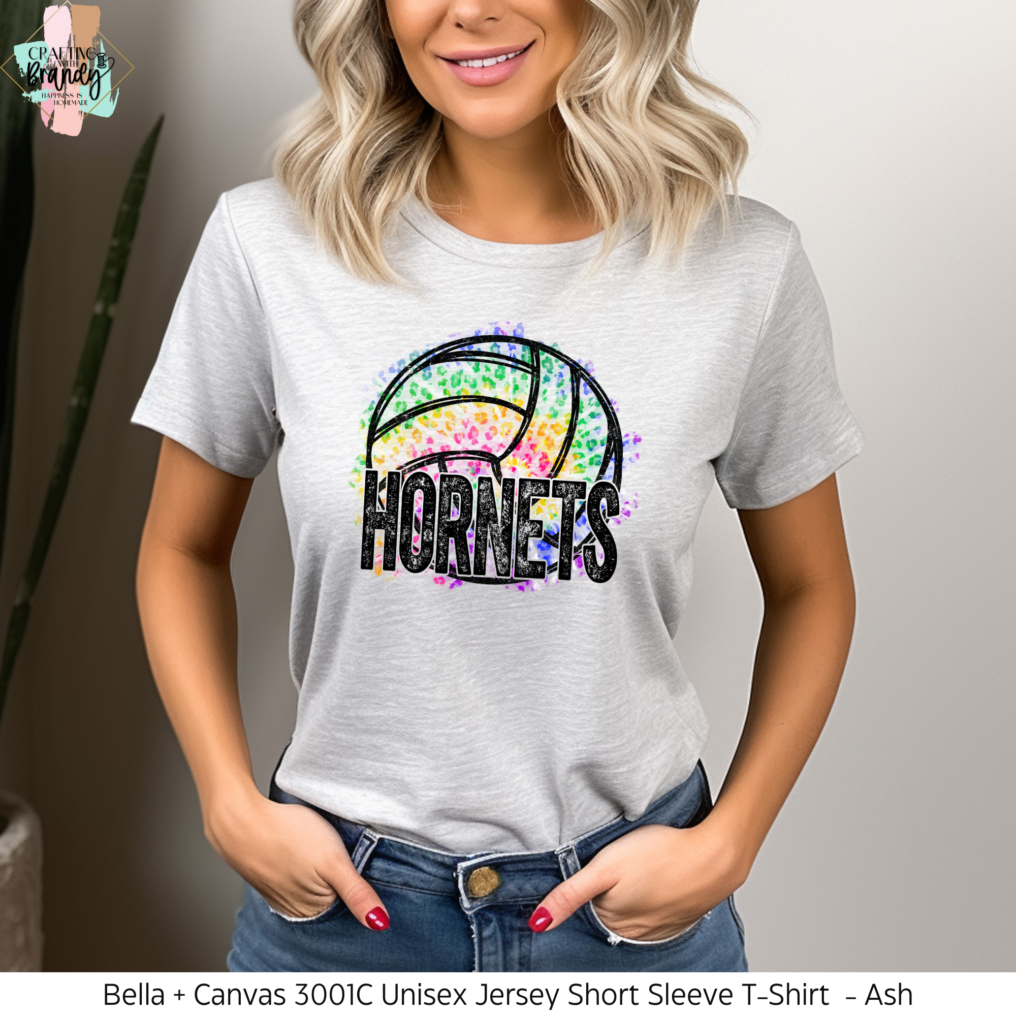 Hornets Volleyball Neon Cheetah Print Shirt