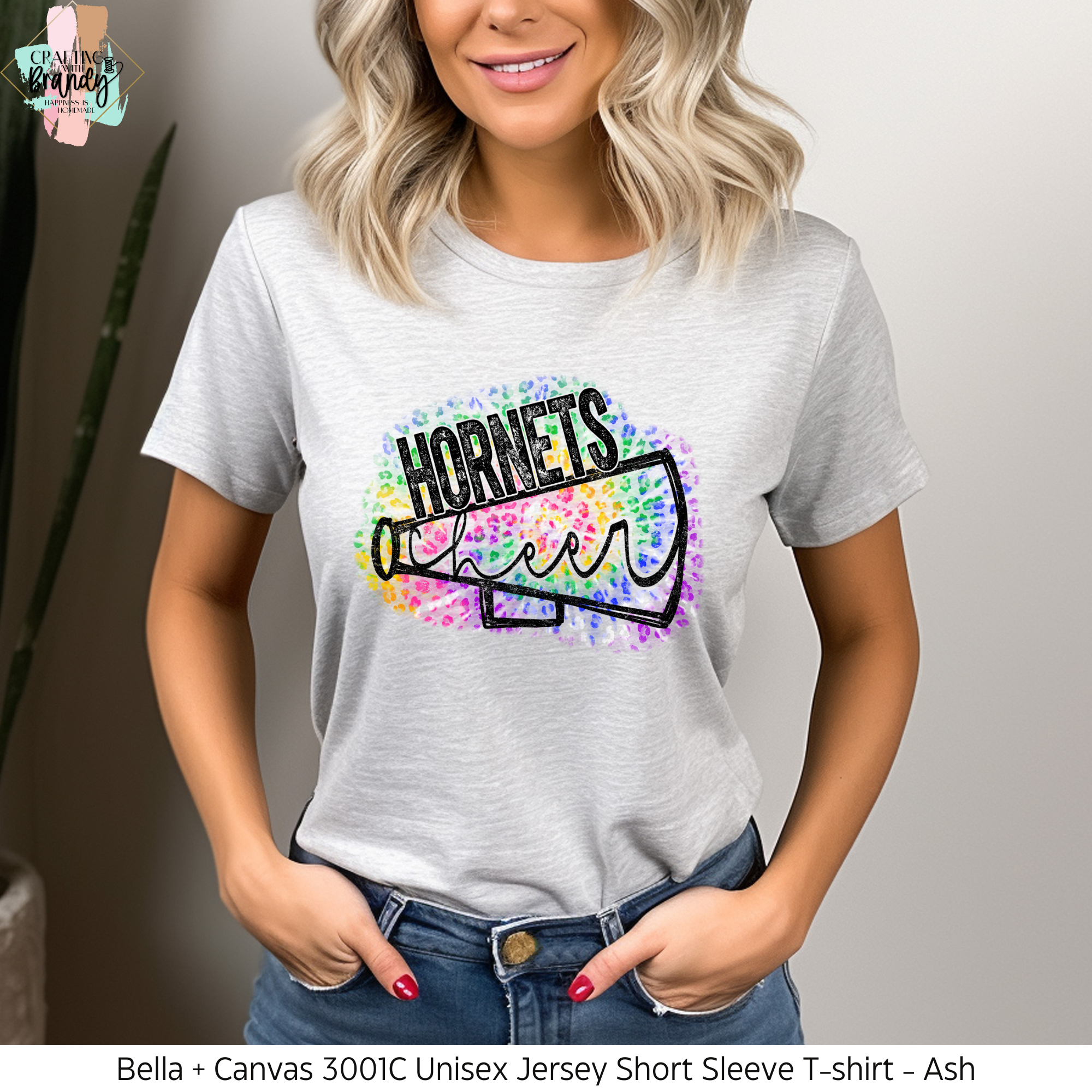 Hornets Cheer Neon Cheetah Print Shirt