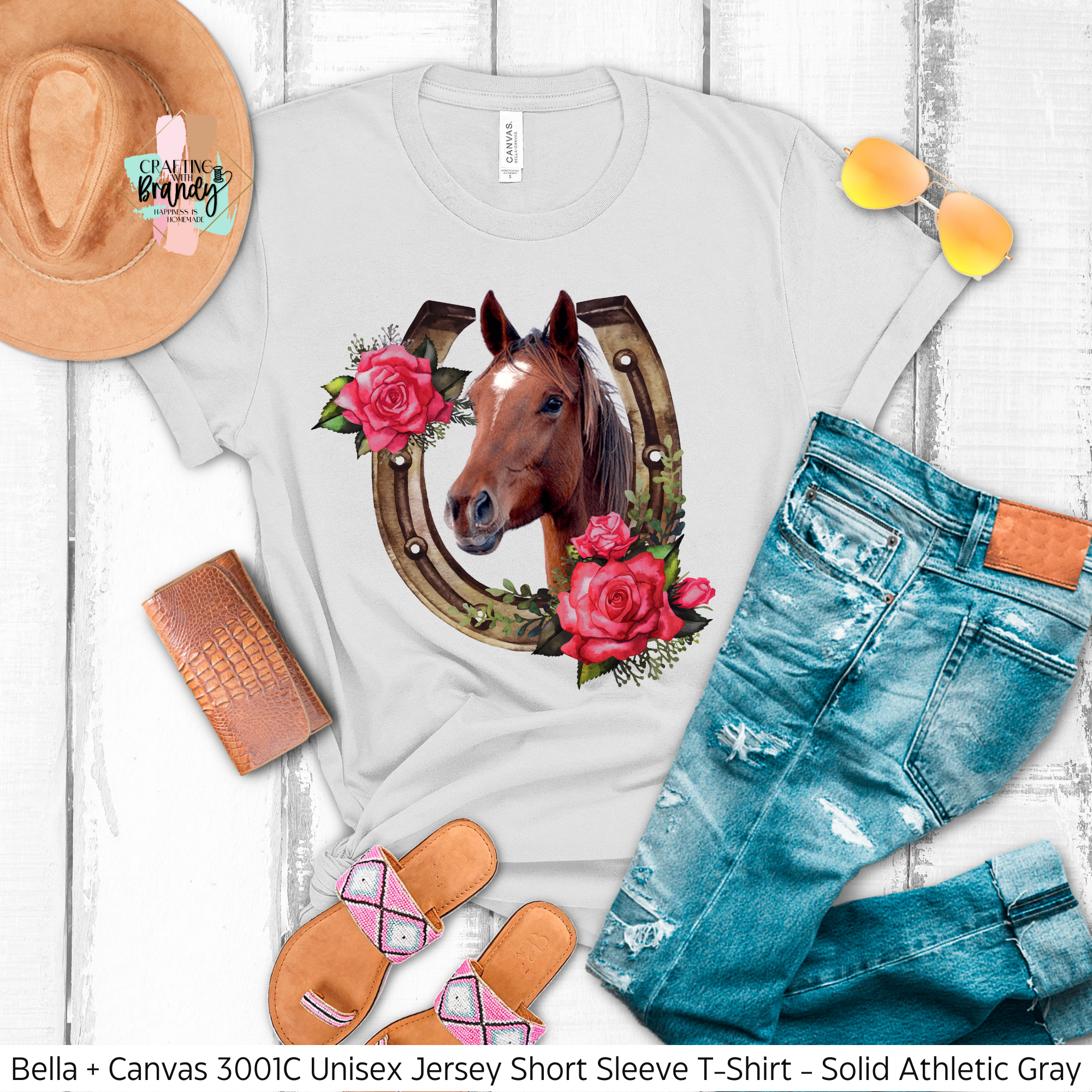 Horse Horseshoe Rose Shirt