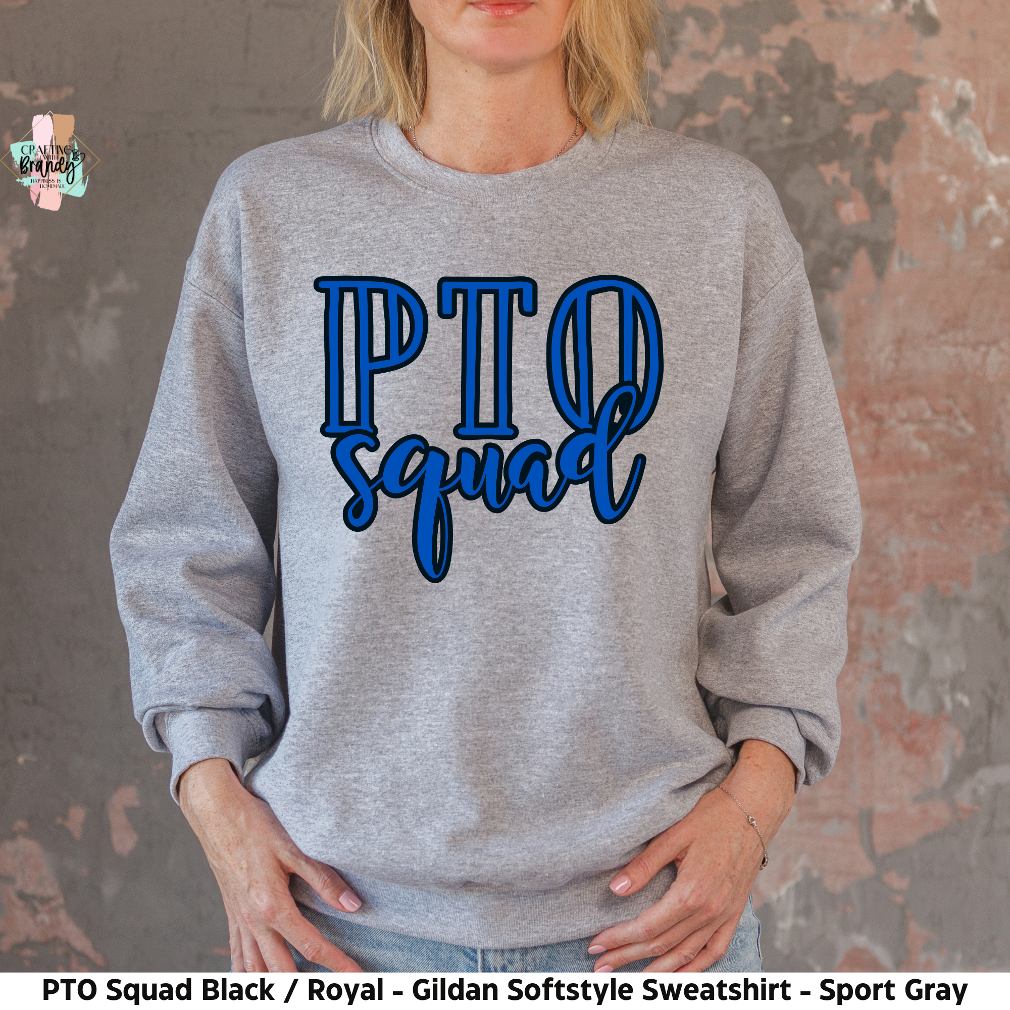 PTO Squad Black and Royal Sweatshirt