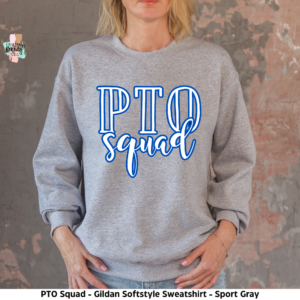 PTO Squad Royal and White Sweatshirt