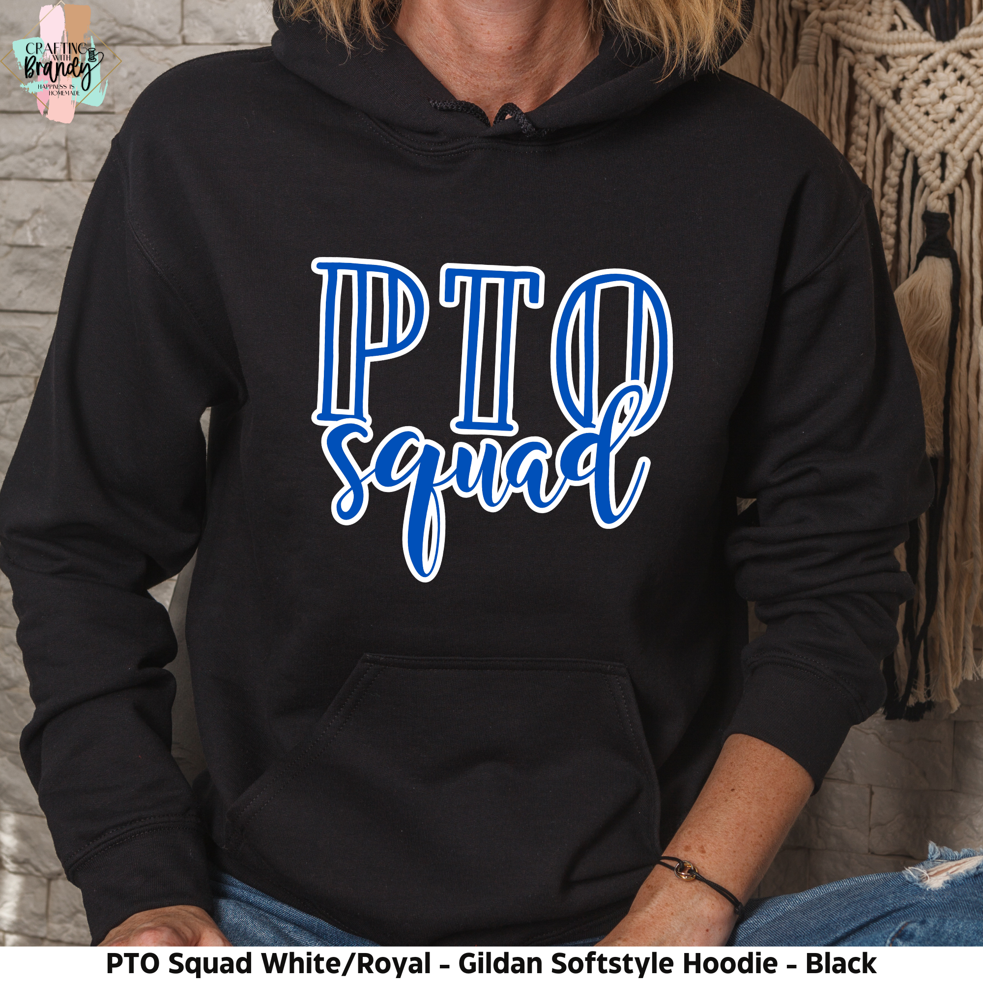 PTO Squad White and Royal Hoodie
