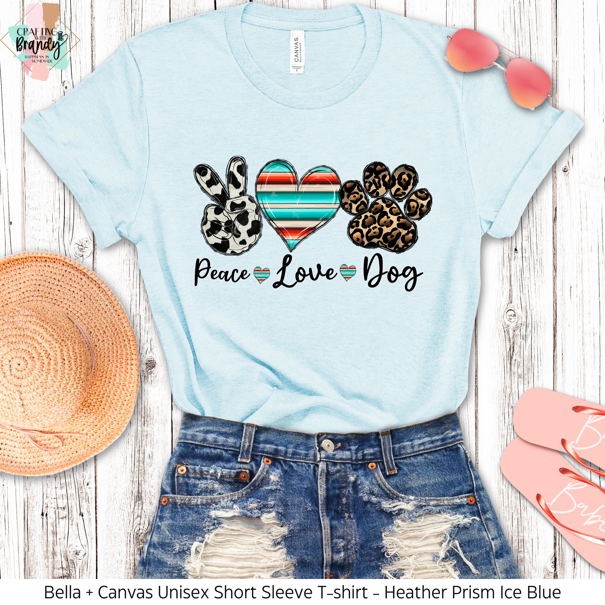 Peace Love Dog Cheetah Shirt