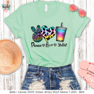 Peace Love Shake Pastel Rainbow Shirt