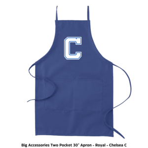 Big Accessories Two Pocket 30" Apron - Royal - Chelsea C