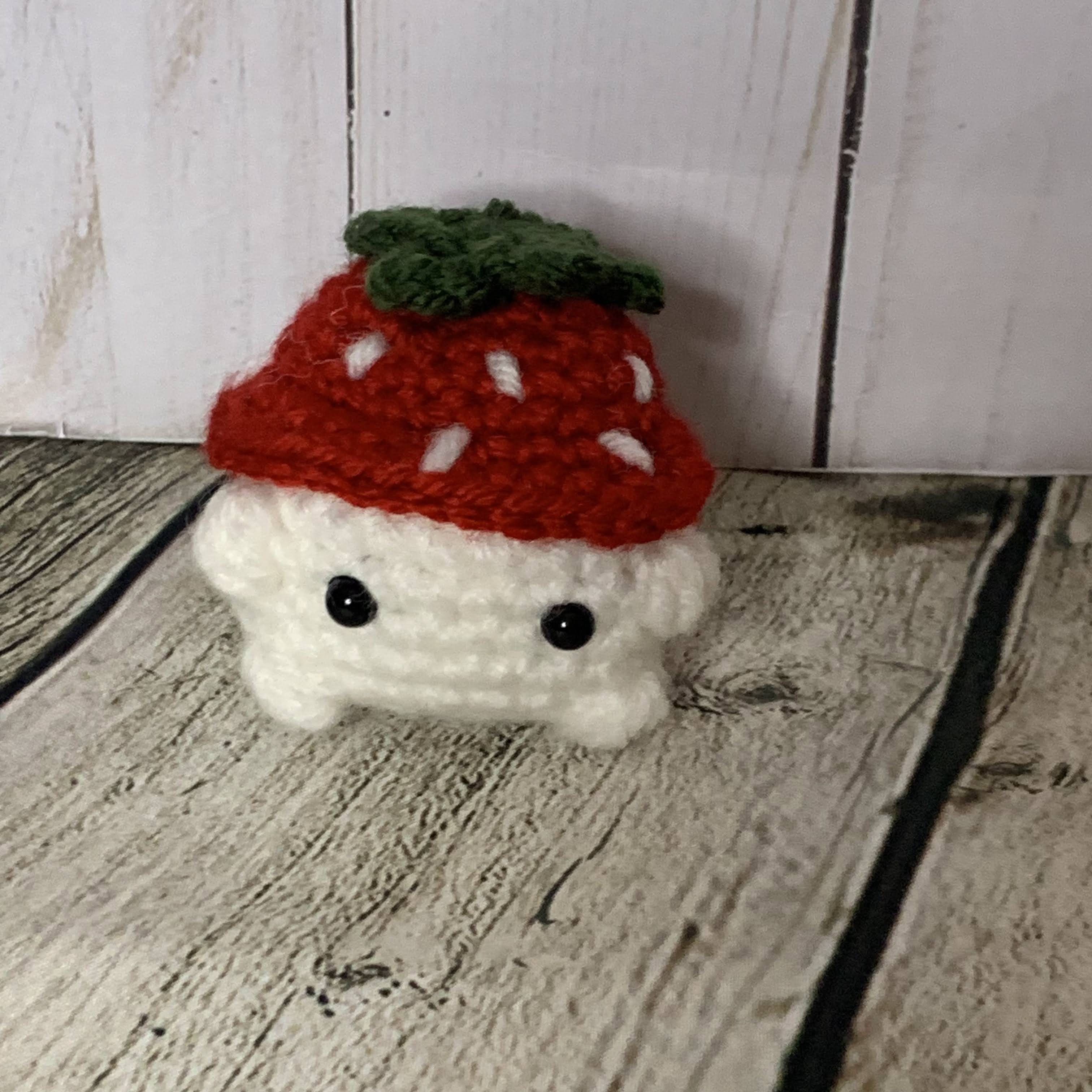 Strawberry Mushroom Crochet Doll