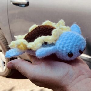 Sunflower Sea Turtle Crochet Doll