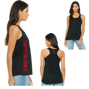 That's the Pointe Flowy Racerback Tank BLACK