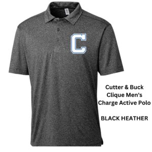 Clique Charge Active Polo - Black Heather