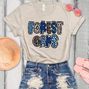 Forest Oaks Leopard Doodle Tshirt