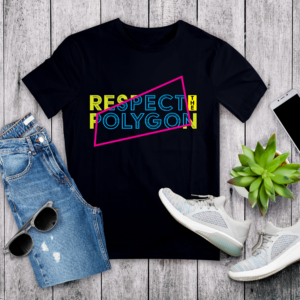 Respect the Polygon Black Tshirt