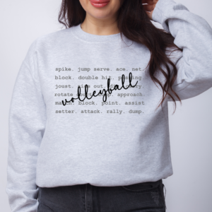 Volleyball Typography Sweatshirt