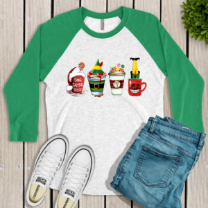 Elf Lattes Green Raglan
