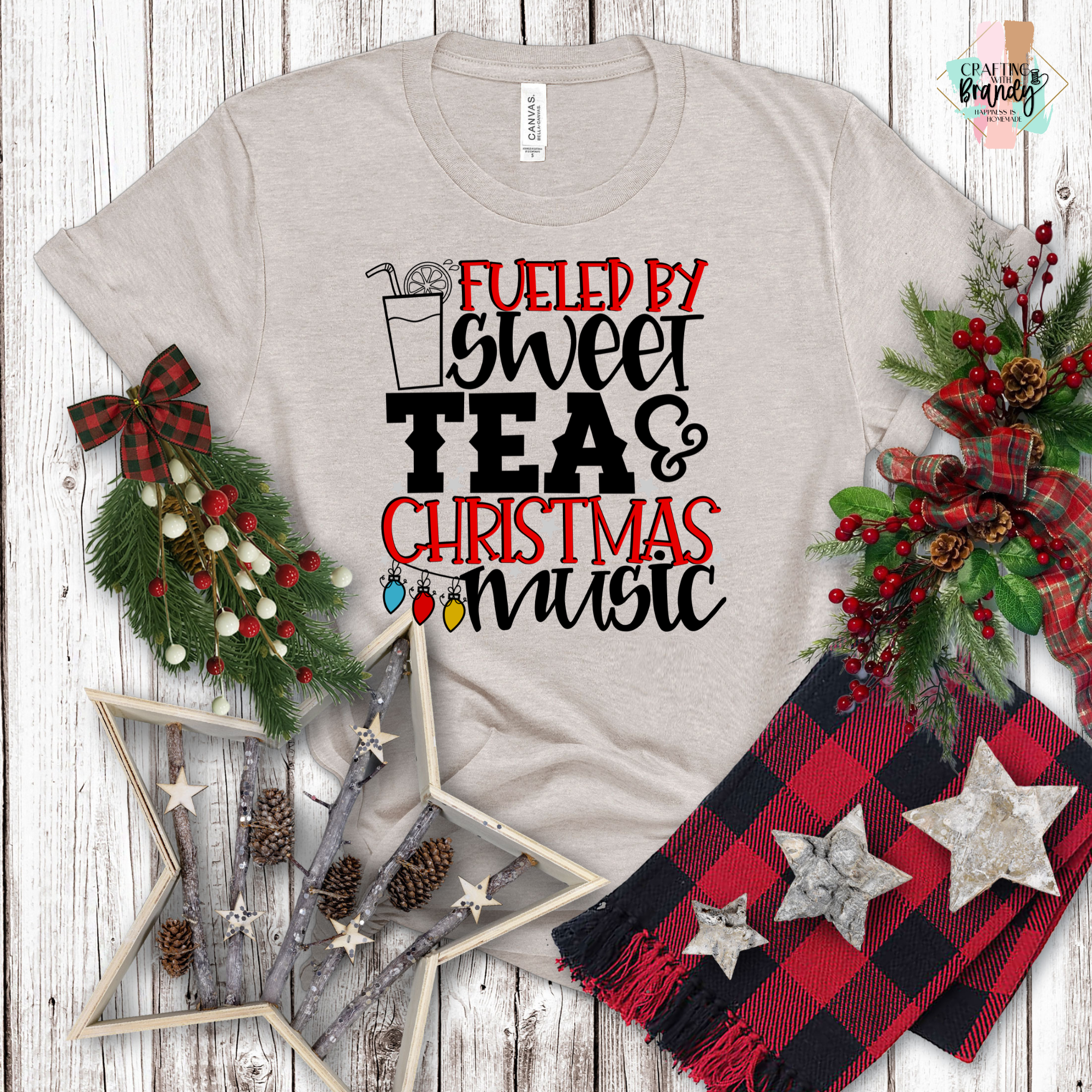 Fueled by Sweet Tea & Christmas Music Tshirt