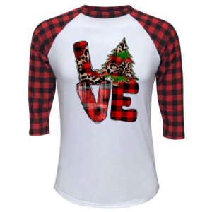 Love Red Buffalo Check Raglan