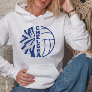Volleyball Cheer Mom Hoodie