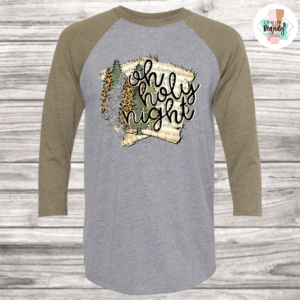 Oh Holy Night Trees Raglan
