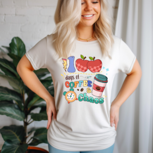 100 Days of Coffee & Chaos Adult Shirt