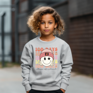 Smiley 100 Days of School Sweatshirt Youth & Adult