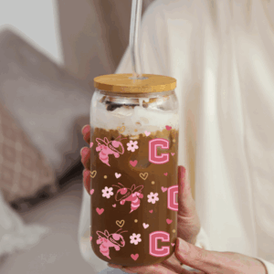 C Hornet Libby Glass Can with Straw (13, 16 or 20oz)