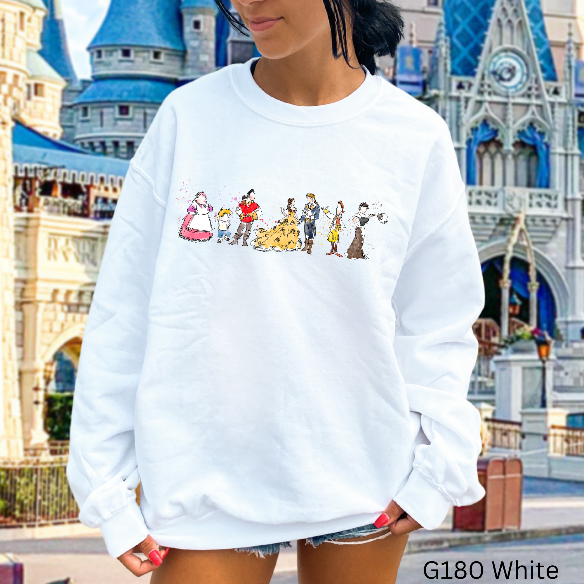 Beauty and the Beast Characters Sweatshirt