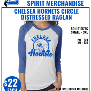Chelsea Hornets Circle Distressed Raglan