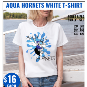 Aqua Hornets White T-Shirt