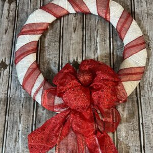 Candy Cane Wreath